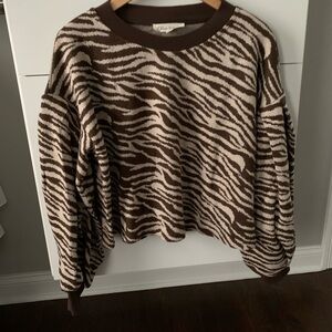 ANTHROPOLOGY Zebra Print Sweater